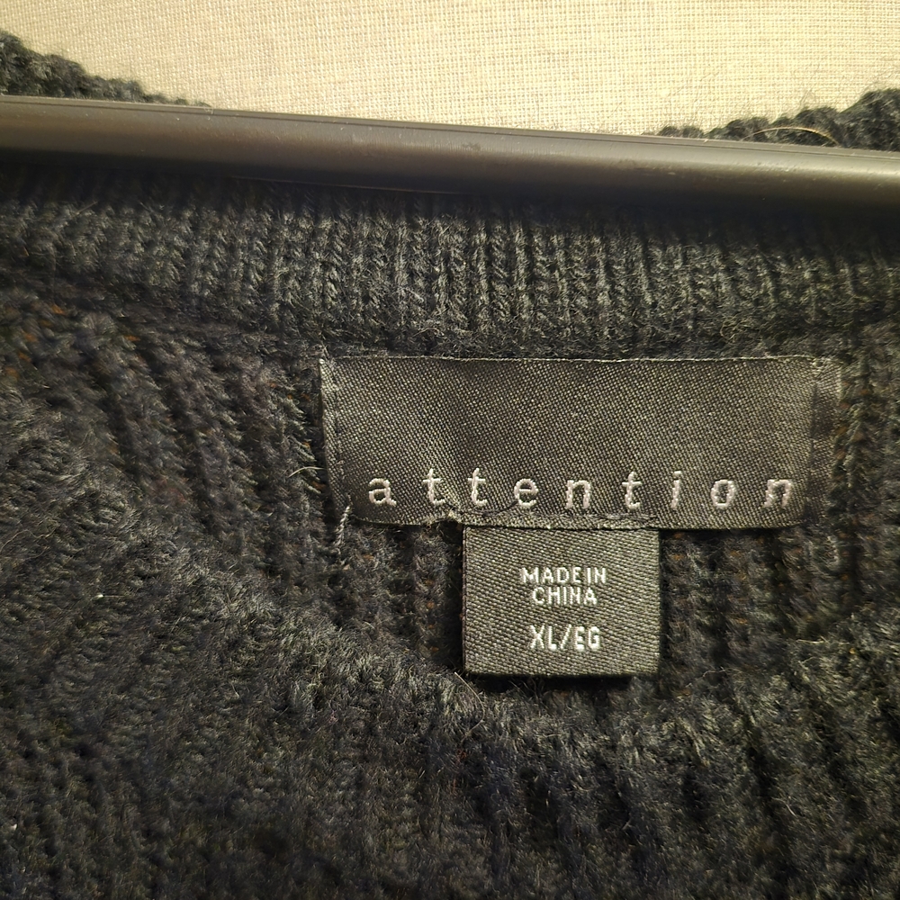 Attention Black Knit Sweater